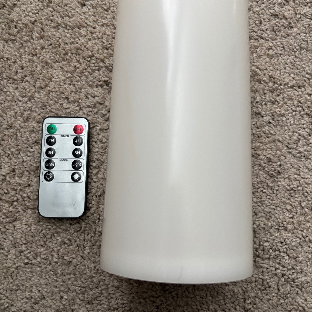 New 4"x8" 3D Flickering Flameless LED Pillar Candle